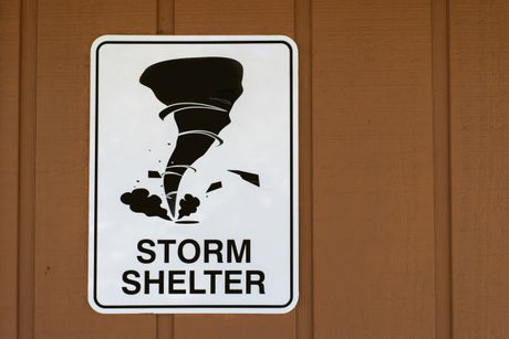 tornado shelter sign