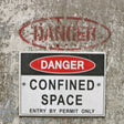 Dangerous confined space sign 