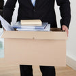 employee leaving office with box