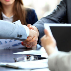 hand shake during meeting