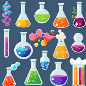 Colorfull laboratory instruments