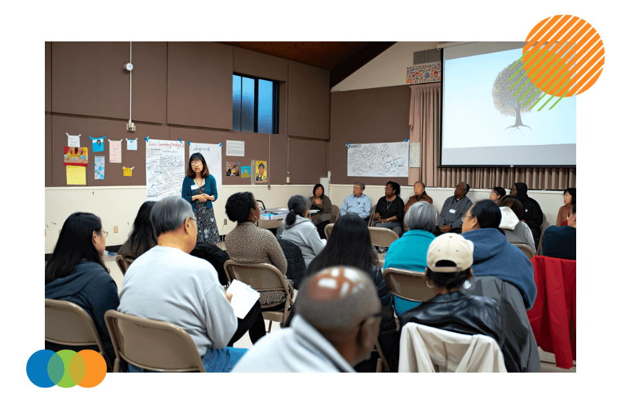 Community members providing feedback on cultural training